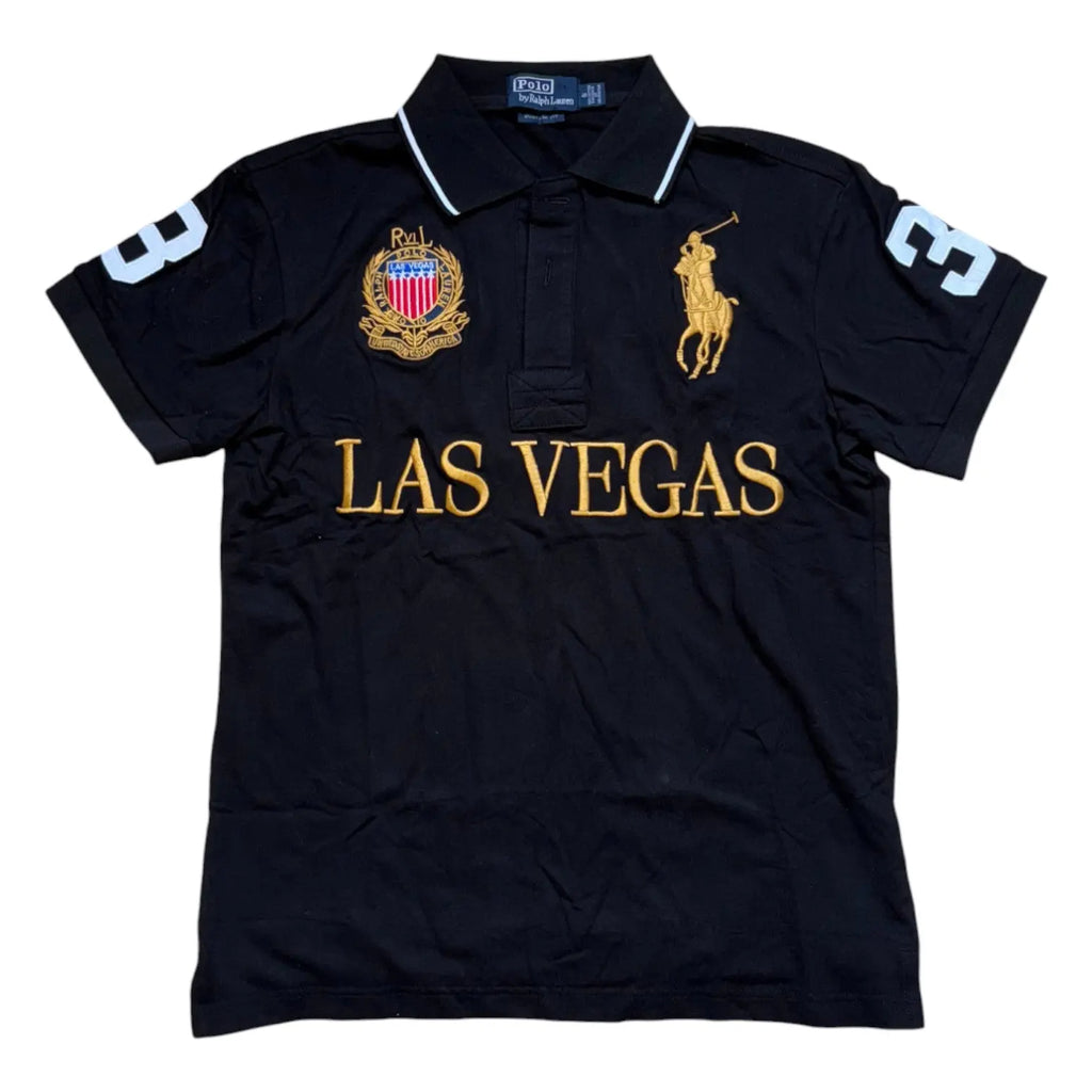 Chief Keef Polo Las Vegas Edition - Ralph Lauren Vintage Black Gold - Front View