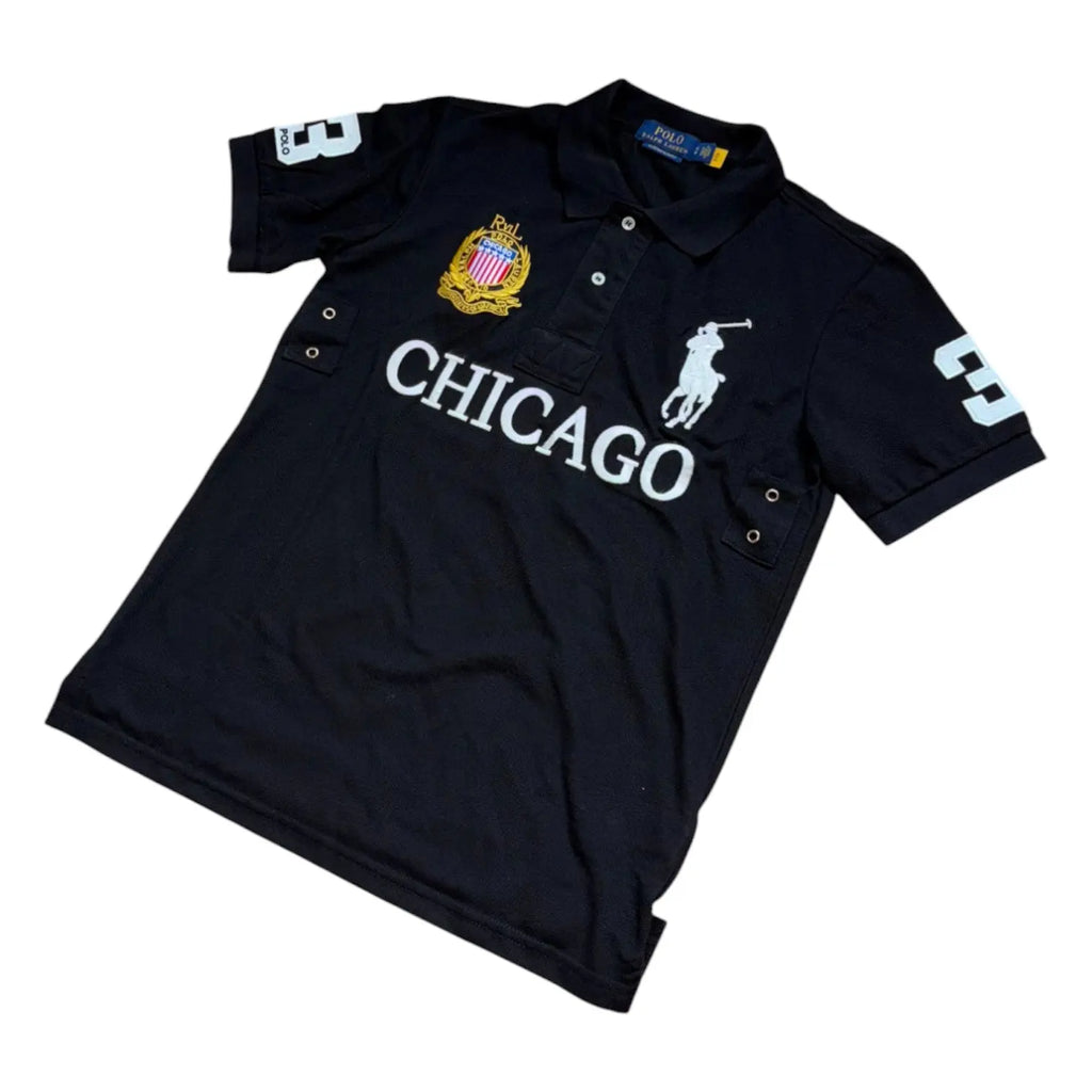 Chief Keef Chicago Edition Polo - Ralph Lauren Vintage Black White