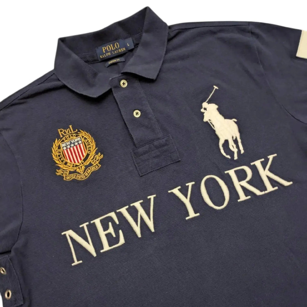 Chief Keef New York Edition Polo - Ralph Lauren Cream Embroidery Detail