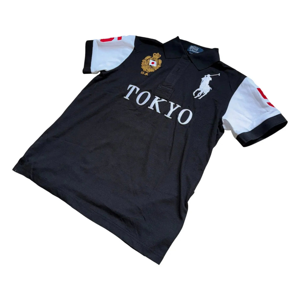 Chief Keef Tokyo Edition Polo - Ralph Lauren Vintage Black White Red