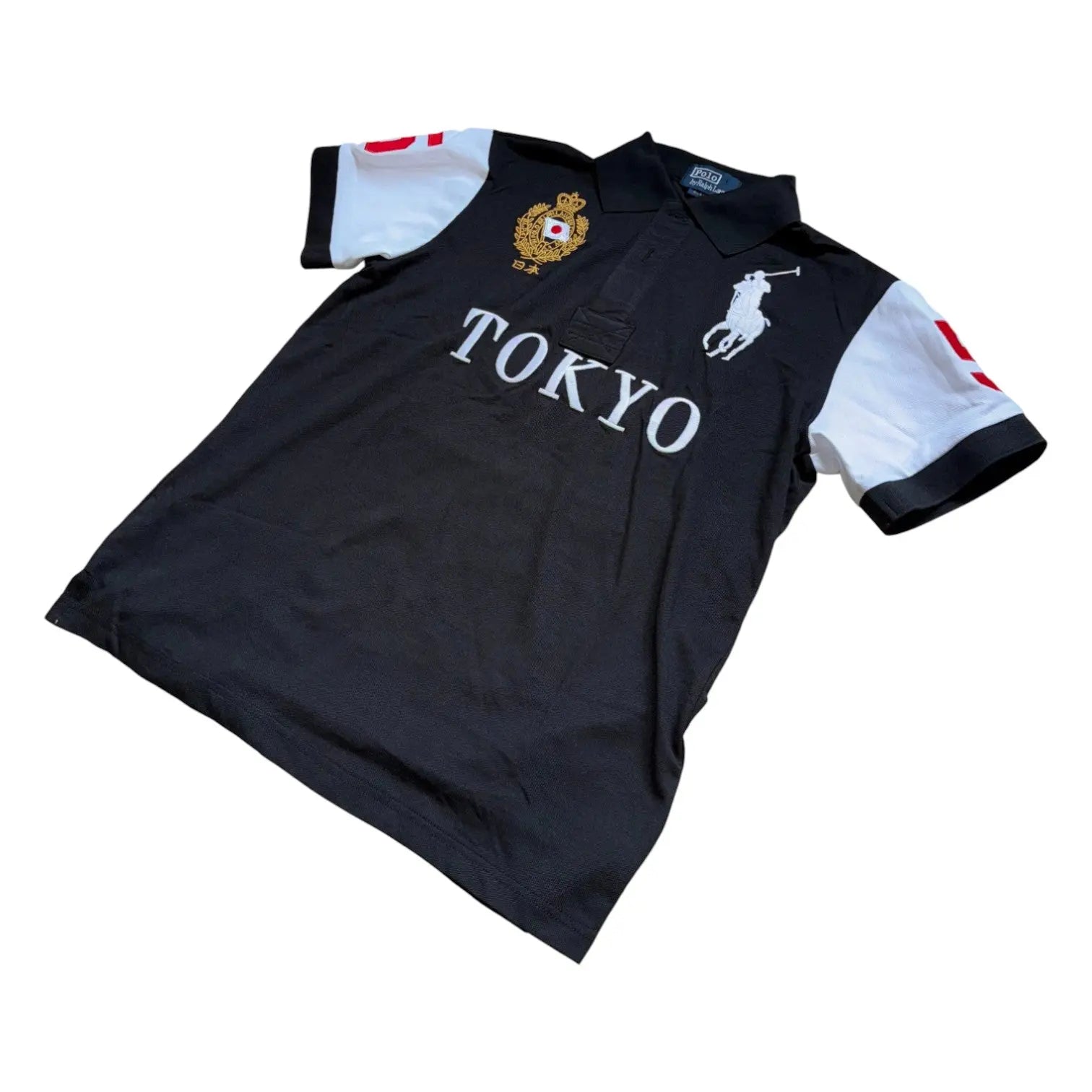 Chief Keef Tokyo Edition Polo - Ralph Lauren Vintage Black White Red